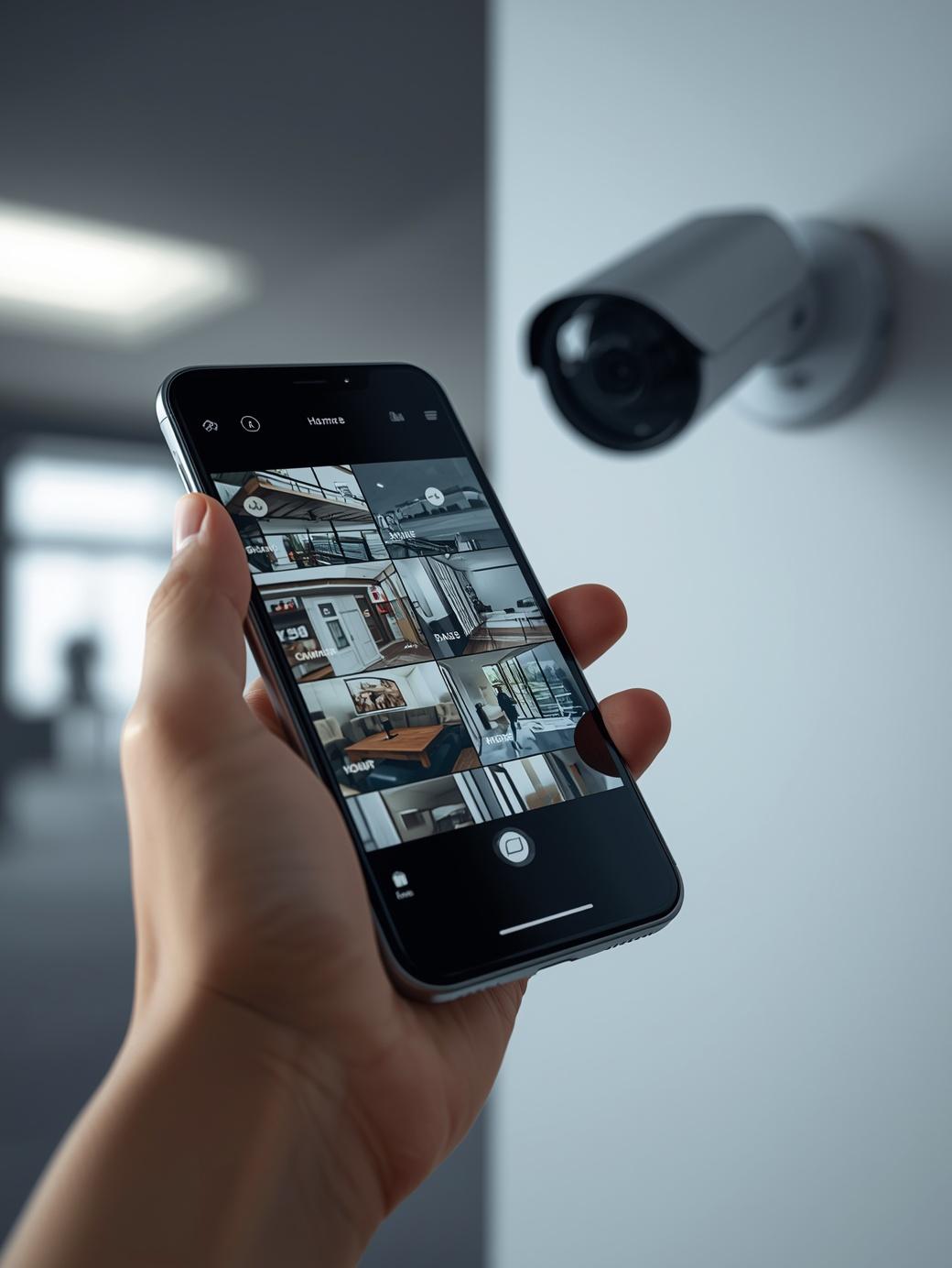 cctv with hand